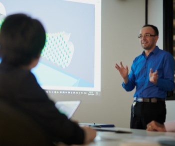 Man giving a presentation
